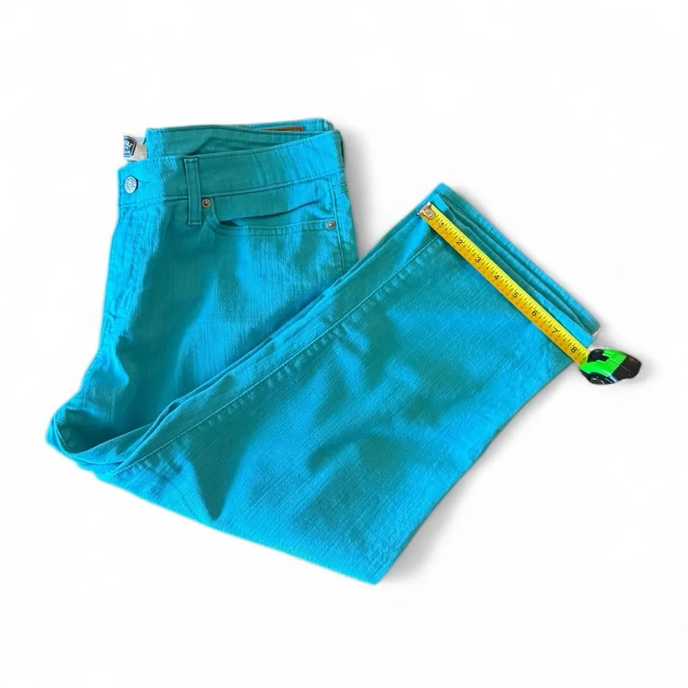 Signature by Levi Strauss & Co Turquoise Stretch Capri Jeans Women’s Size 18 - Picture 6 of 11